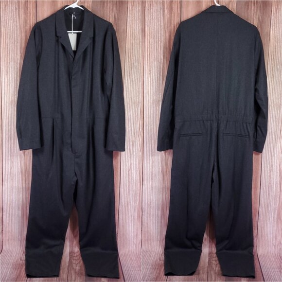 NWT COS Mens Size 34R Wool Mix Felt Boilersuit Jumpsuit Lined Gray Rare $225 - Picture 1 of 16